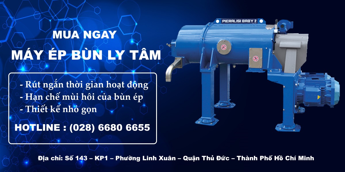 Ưu điểm máy ép bùn ly tâm