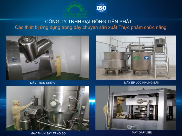 Các dòng máy ứng dụng trong dây chuyền sản xuất thực phẩm chức năng