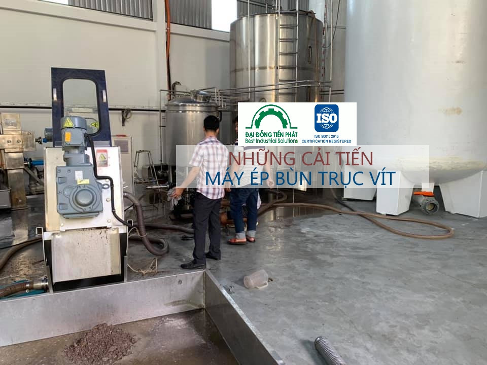 Những cải tiến riêng của dòng máy ép bùn trục vít